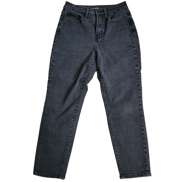 Old Navy 4P Higher High Rise OG Straight Jeans Secret Slim Pockets Black Denim - Picture 1 of 7